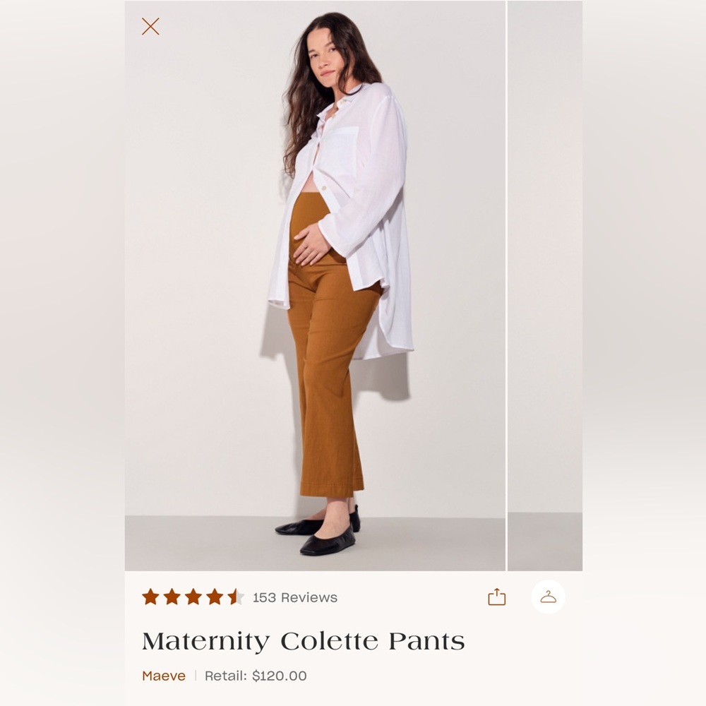 Maeve Anthropologie Maternity Pants Cropped